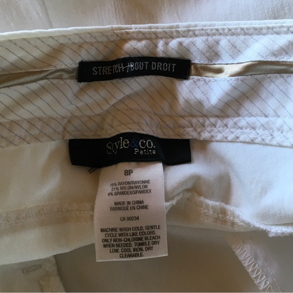 Style & Co Women’s Stretch White Capris - Picture 5 of 7